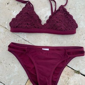 Maroon bikini